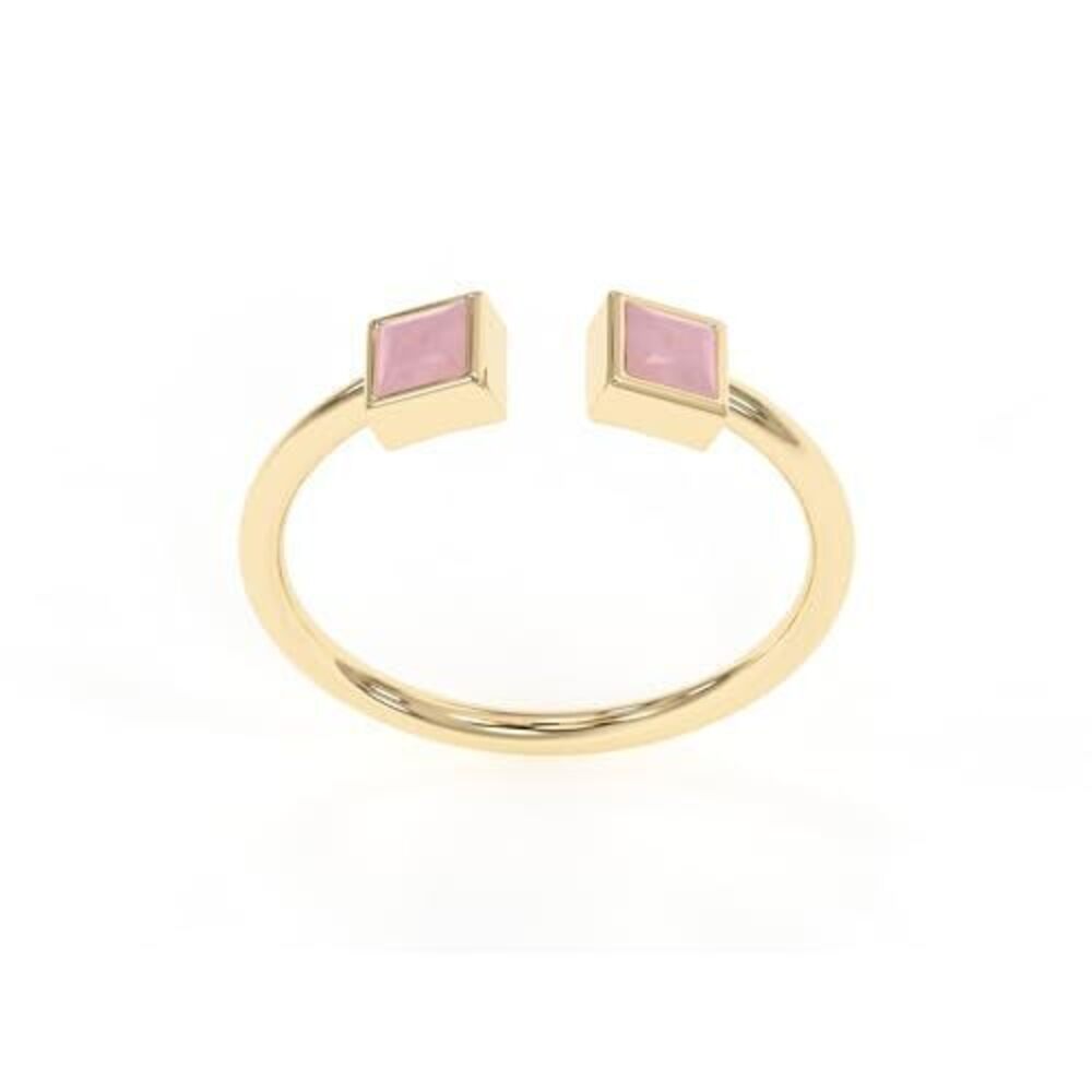 5420 Pink Opal Rings, 18K Gold Rings Teen Girls That Don't Tarnish - Real